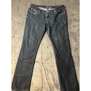 Coogi Jeans Womens 11 / 12 Denim Bootcut‎ Embroidered Pockets Distressed